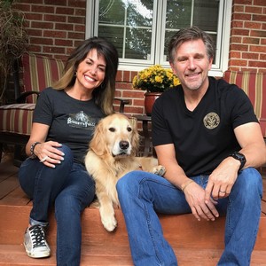 Marla & Chad at Home with dog