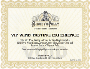 Image of a VIP certificate