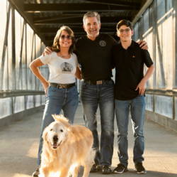 Marla & Chad at Home with dog